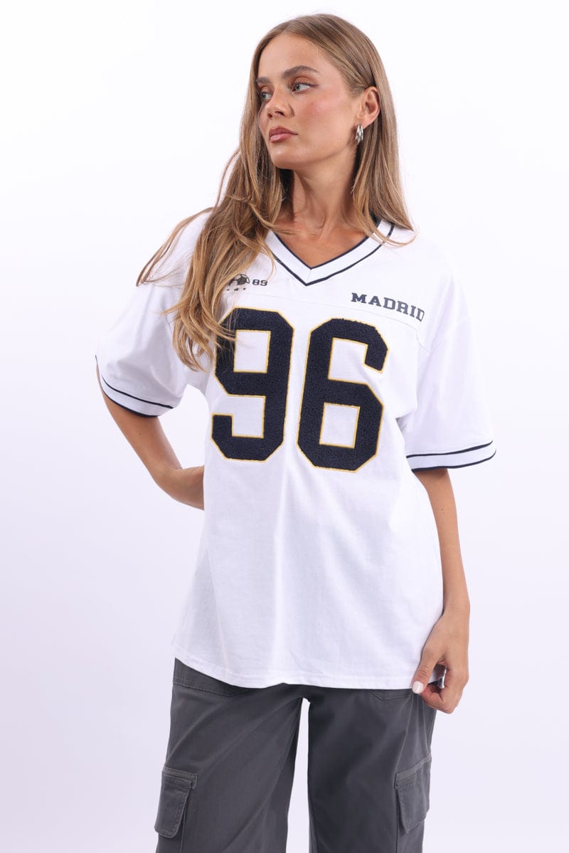 White Graphic T-Shirt Short Sleeve