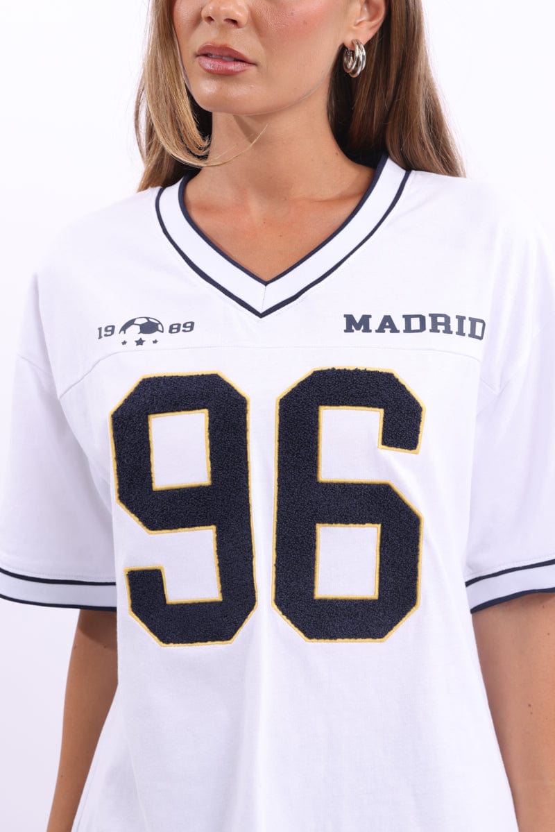 White Graphic T-Shirt Short Sleeve