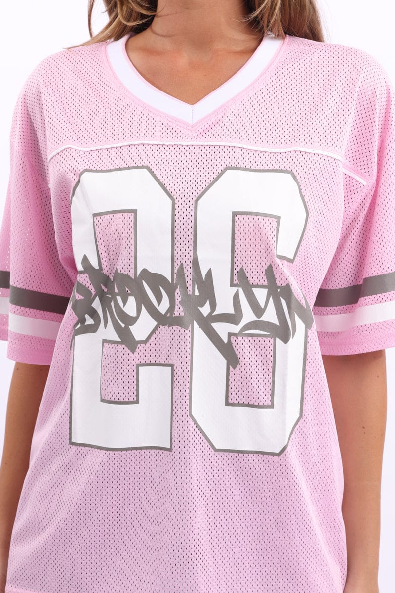 Pink Sport T-Shirt Short Sleeve