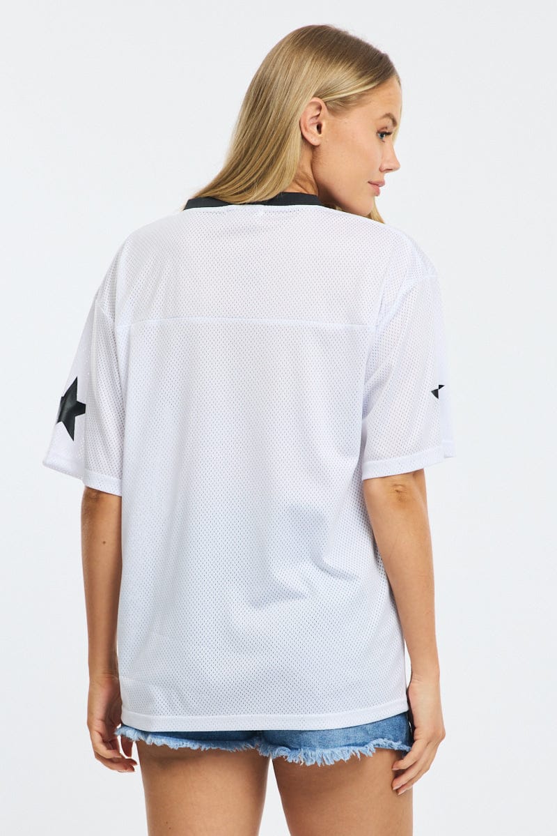 White Sport T-Shirt Short Sleeve