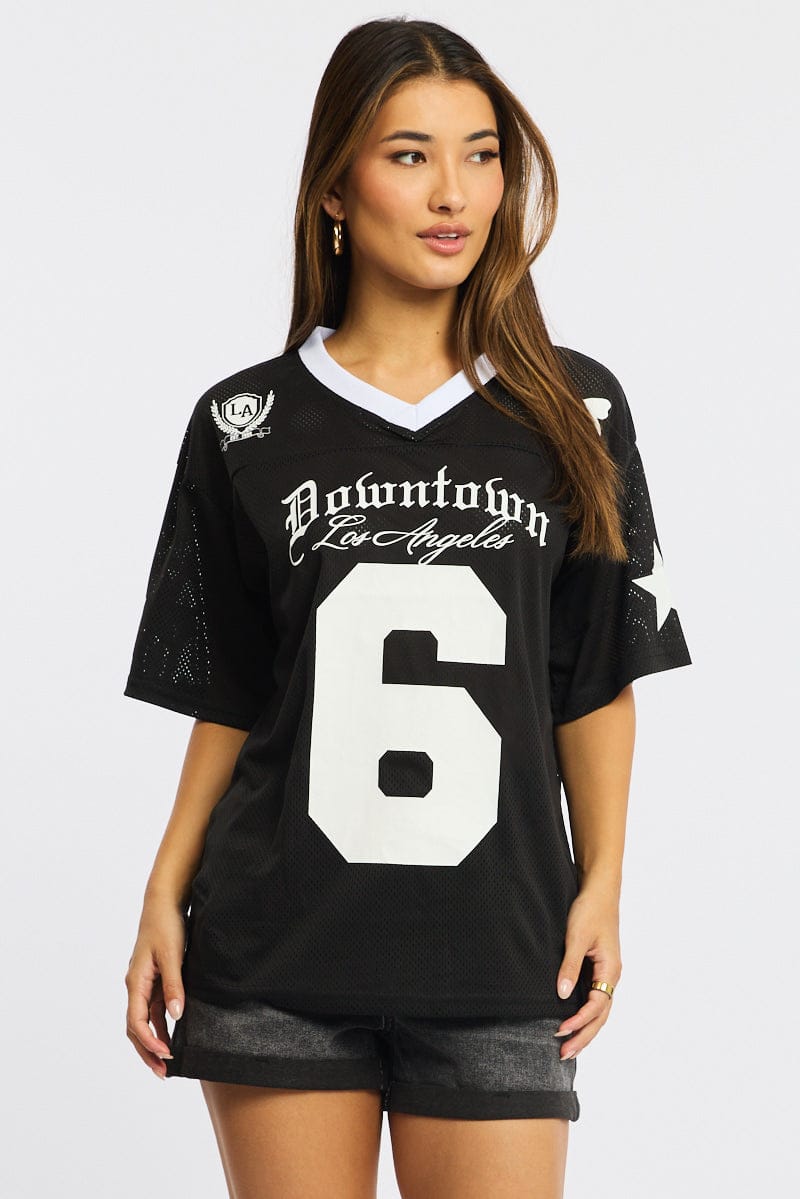 Black Sport T-Shirt Short Sleeve