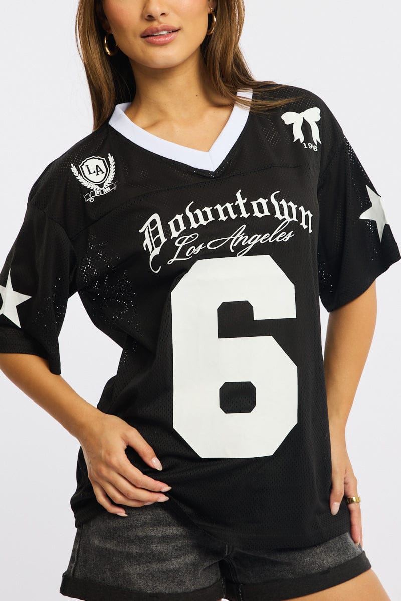 Black Sport T-Shirt Short Sleeve