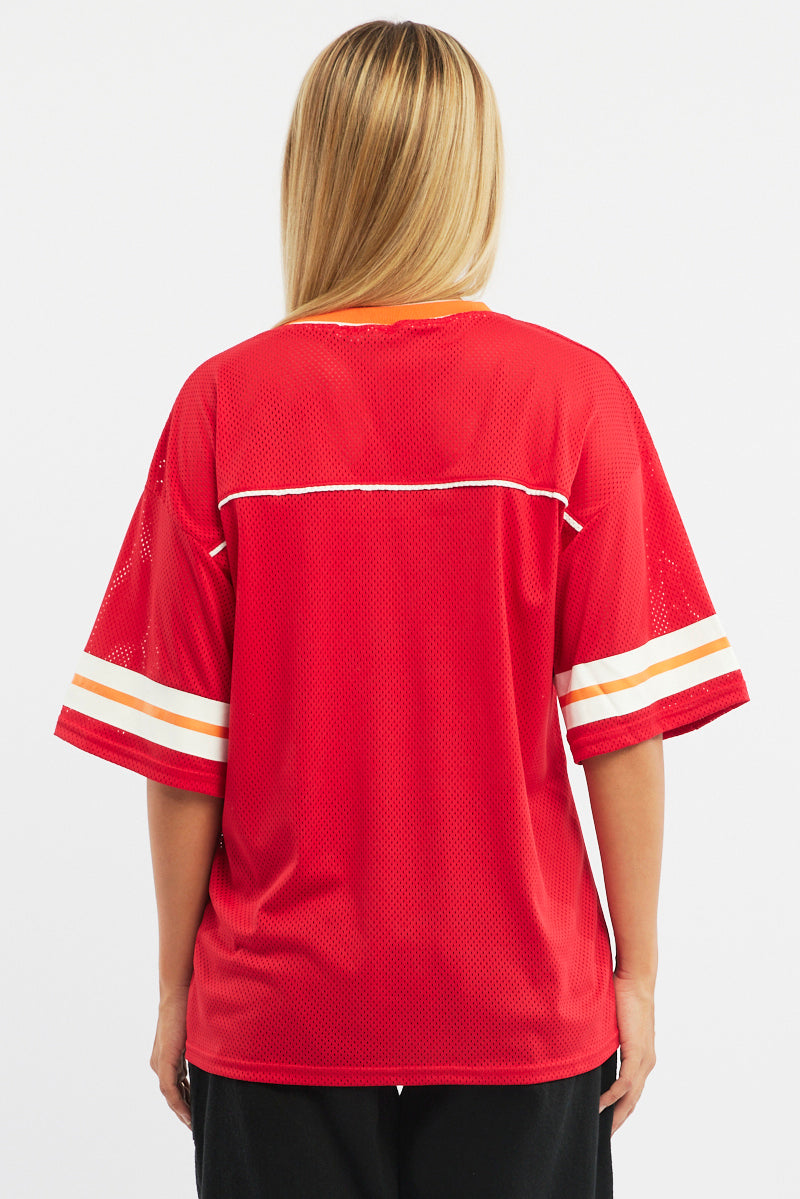Red Sport T-Shirt Short Sleeve