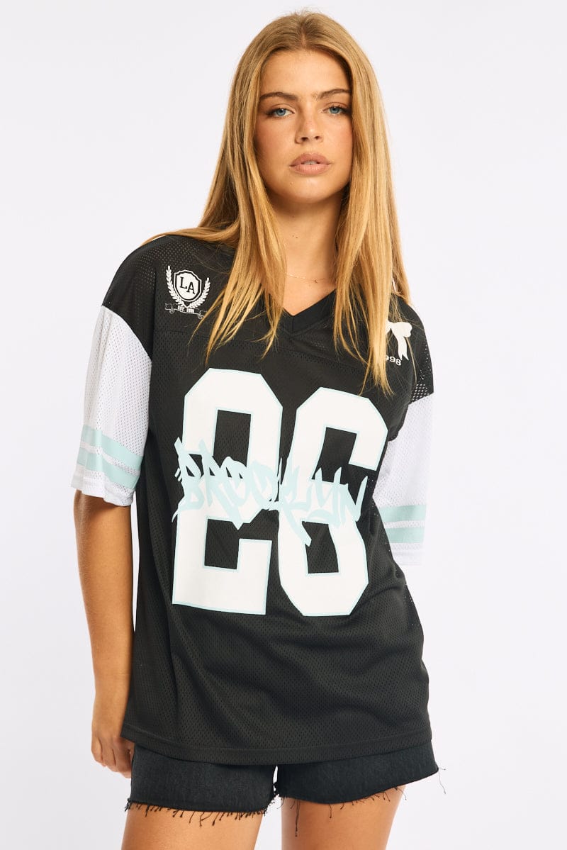Black Sports T-Shirt Short Sleeve