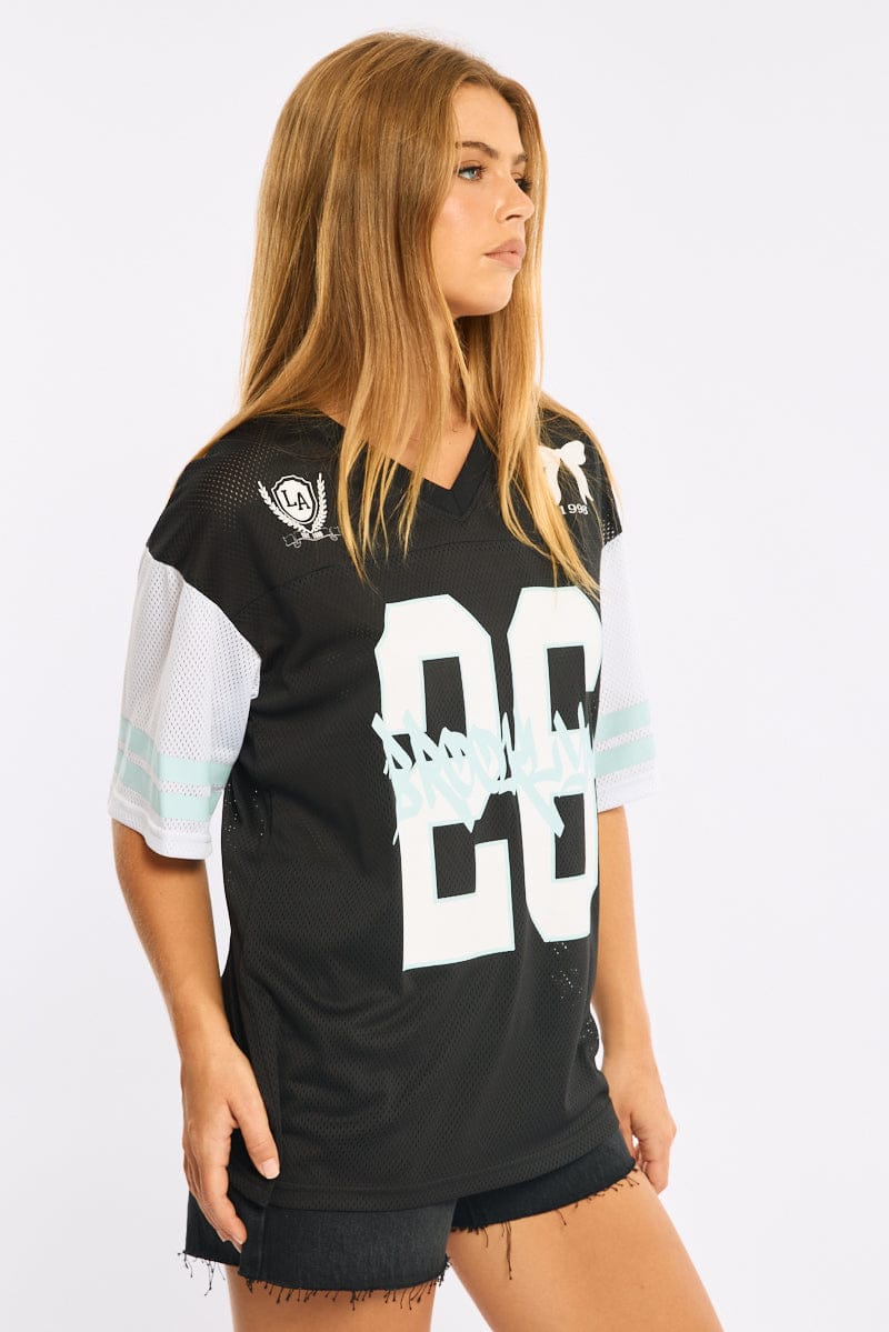 Black Sports T-Shirt Short Sleeve