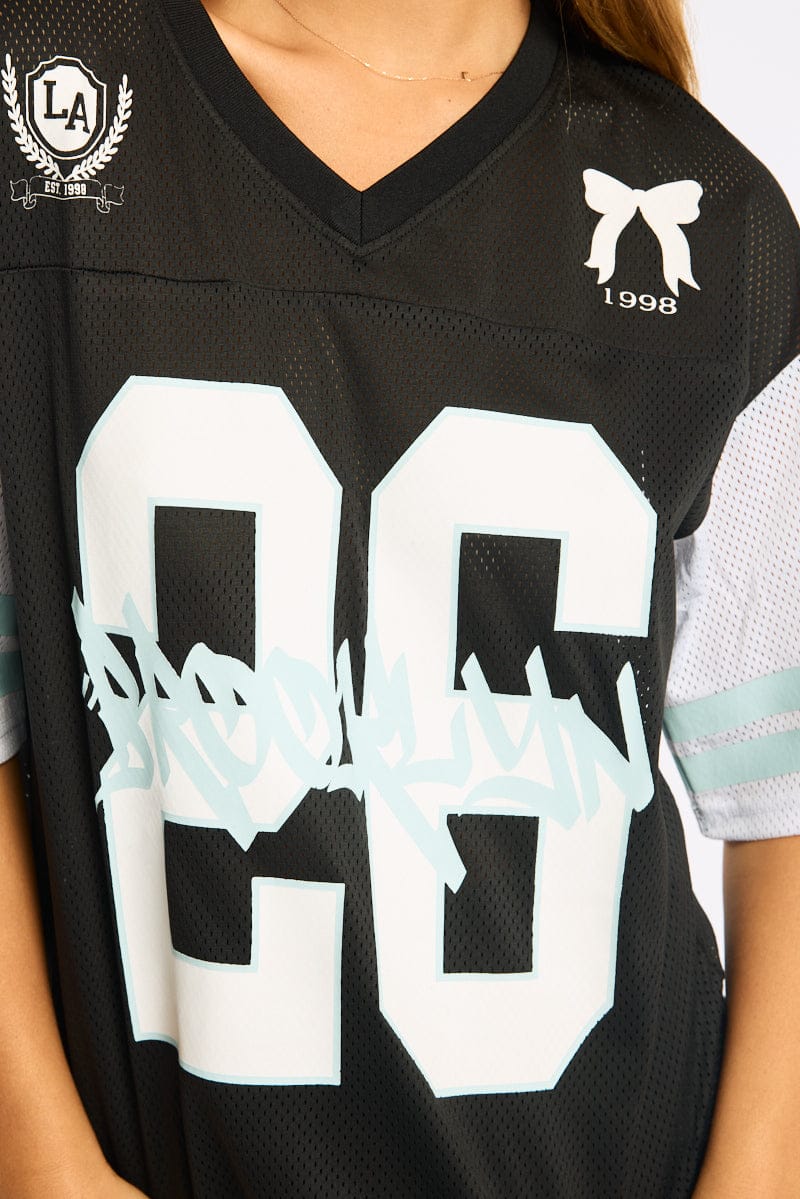 Black Sports T-Shirt Short Sleeve