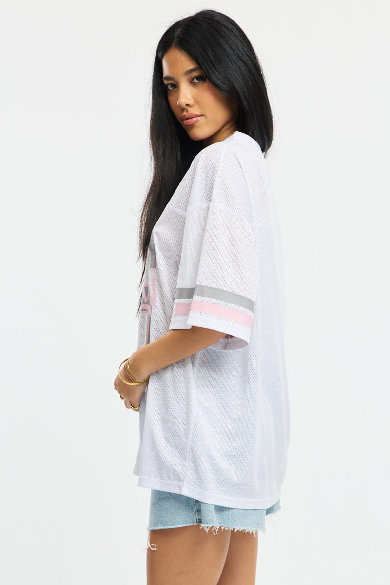 White Sport T-Shirt Short Sleeve