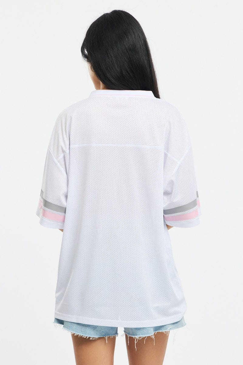 White Sport T-Shirt Short Sleeve