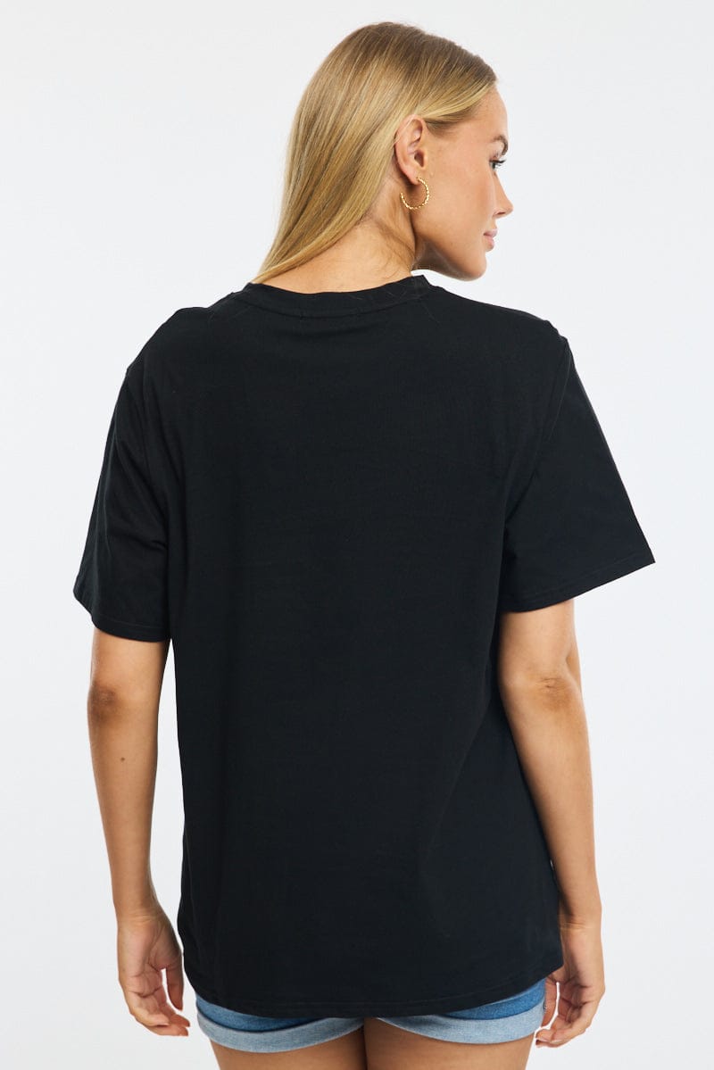Black Graphic T-Shirt Short Sleeve