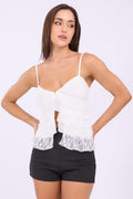 White Tank Top Top Lace