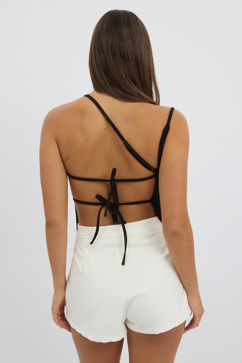 Black Tank Top Top Backless