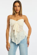 White Tank Top Top Lace