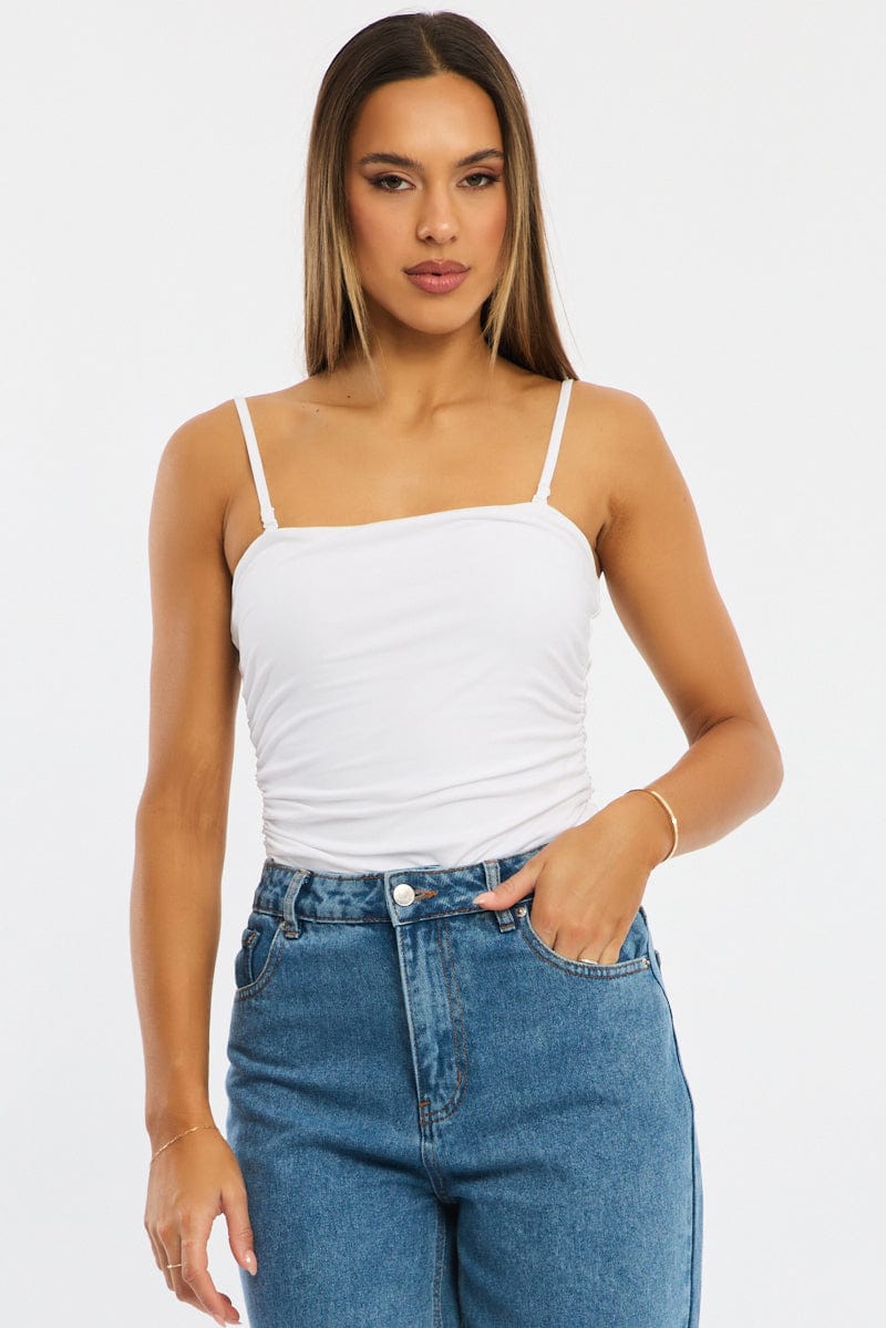 White Bodysuit Tank Top