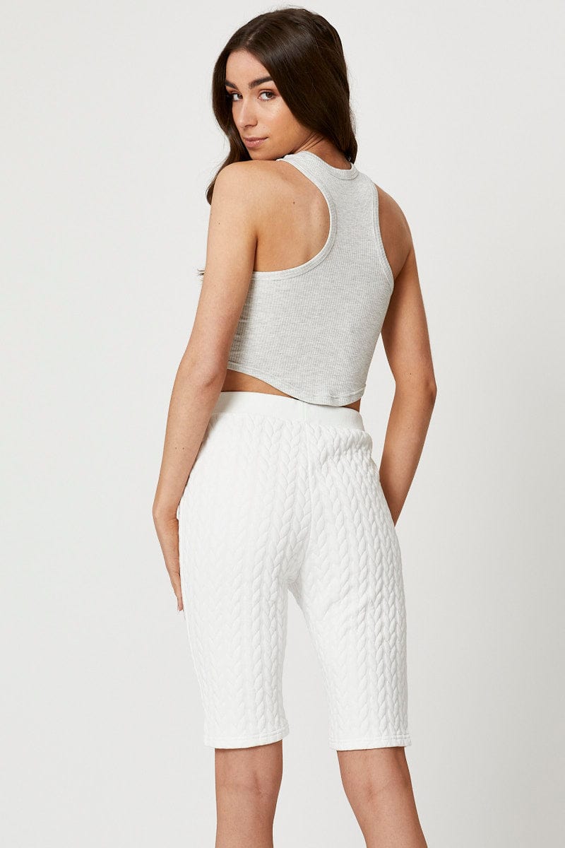 White Cycling Shorts