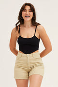 Black Seamless Corset Tank Top Top