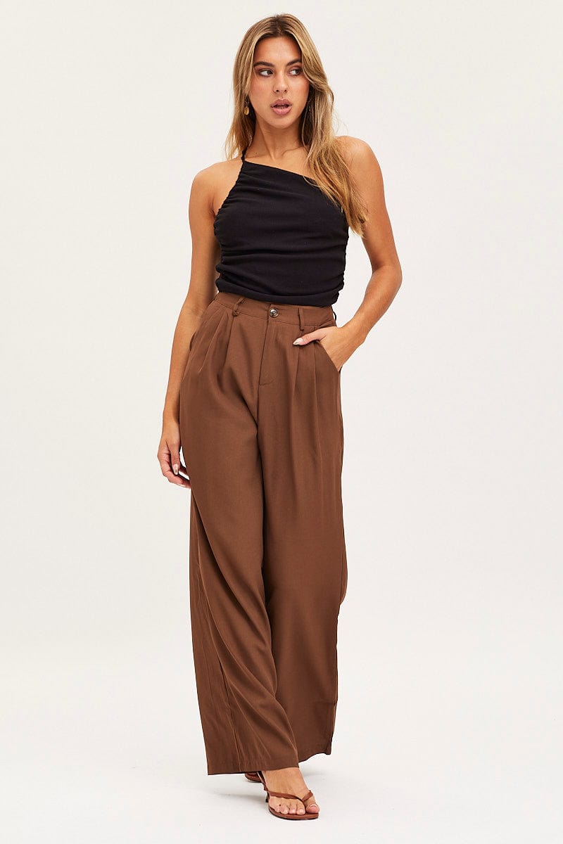 Black Tank Top Top One Shoulder