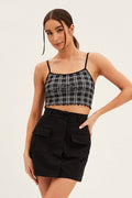 Black Tank Top Top Round Neck Seamless