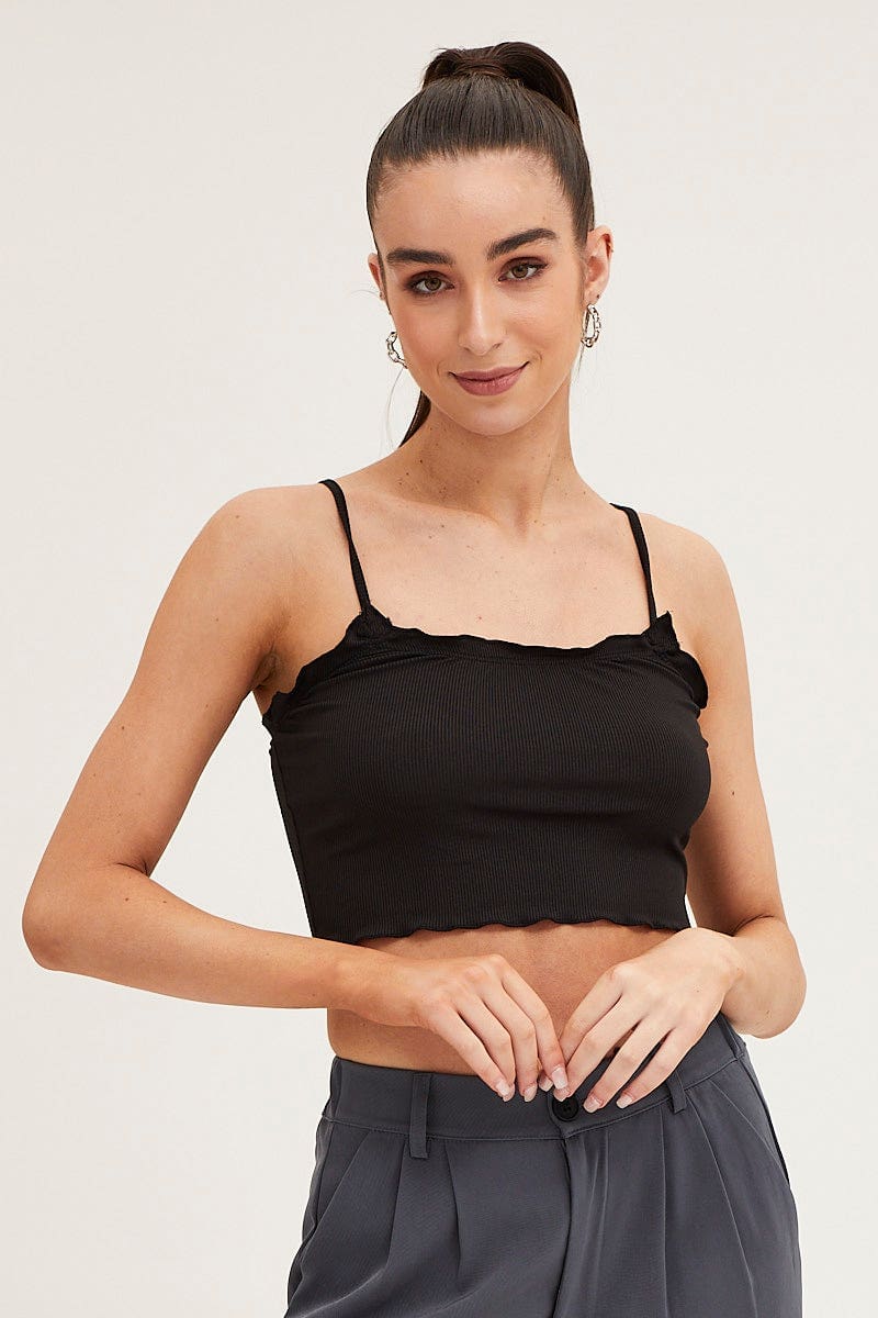 Black Tank Top Top Seamless