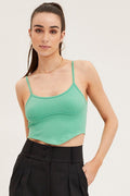 Green Seamless Corset Tank Top Top