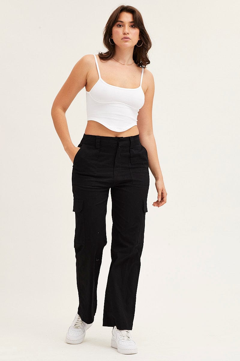 White Seamless Corset Tank Top Top