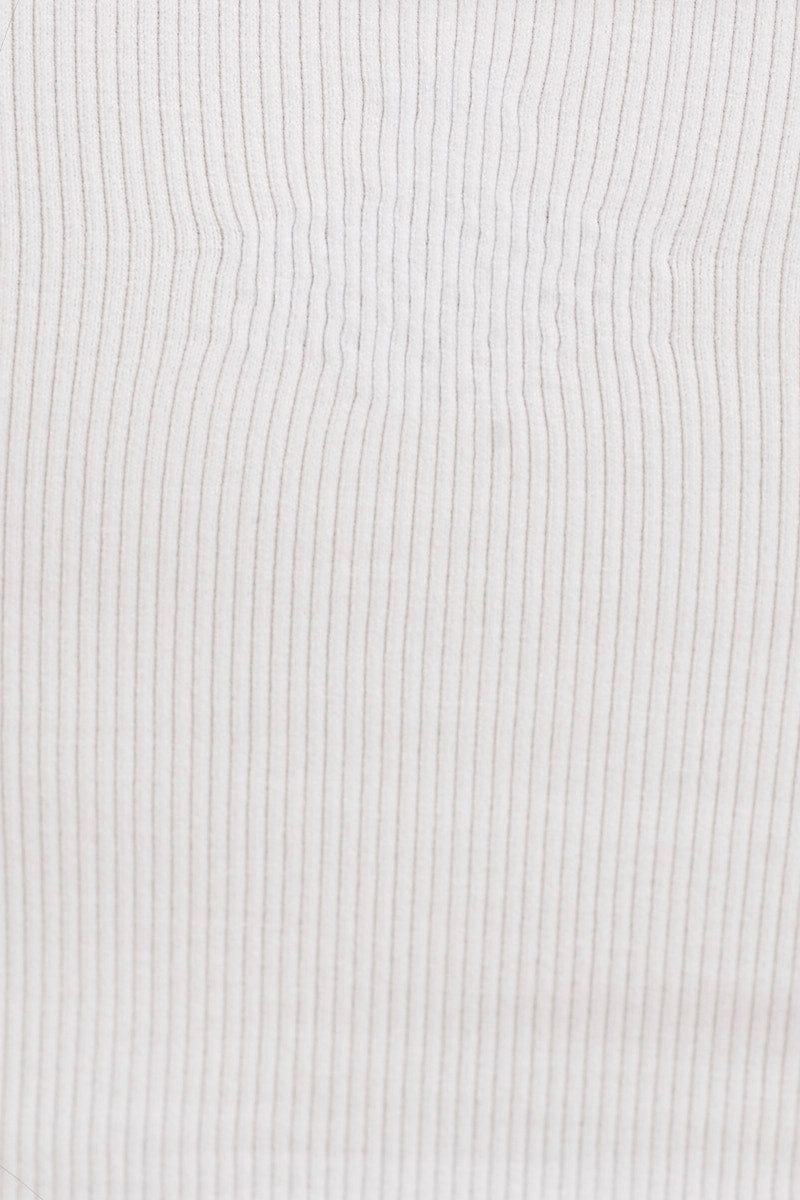 White Seamless Corset Tank Top Top