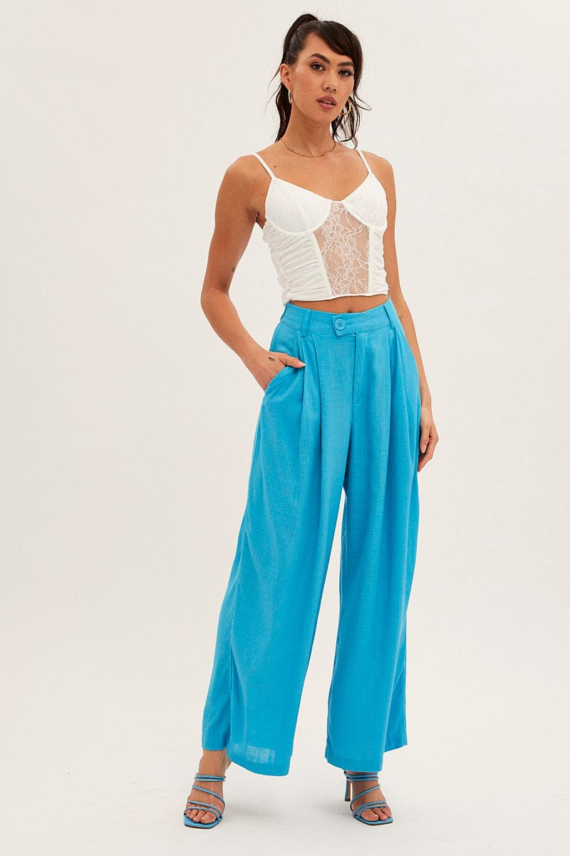 White Tank Top Sleeveless Sweetheart Crop Lace