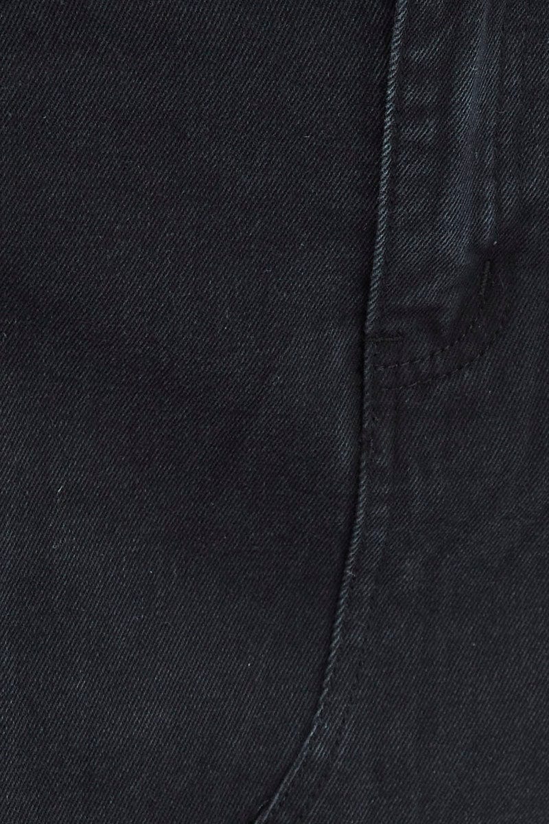 Black Cargo Skirt Mid Rise Maxi Utility Pocket