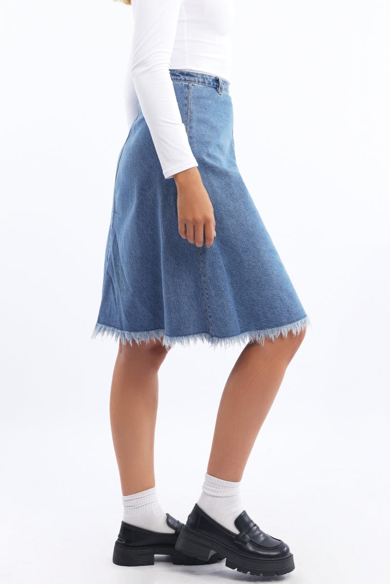 Denim Midi Skirt
