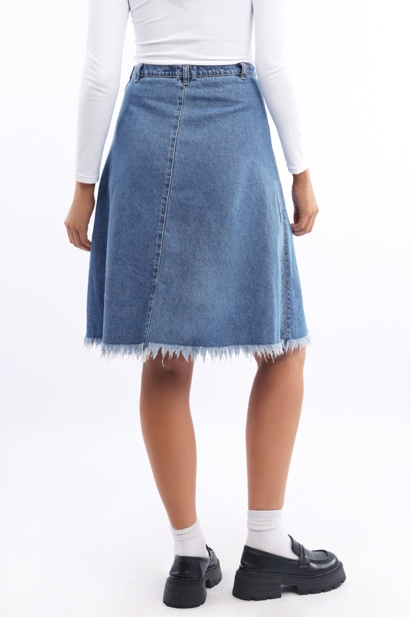 Denim Midi Skirt