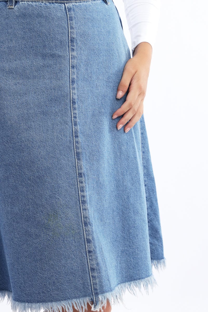 Denim Midi Skirt