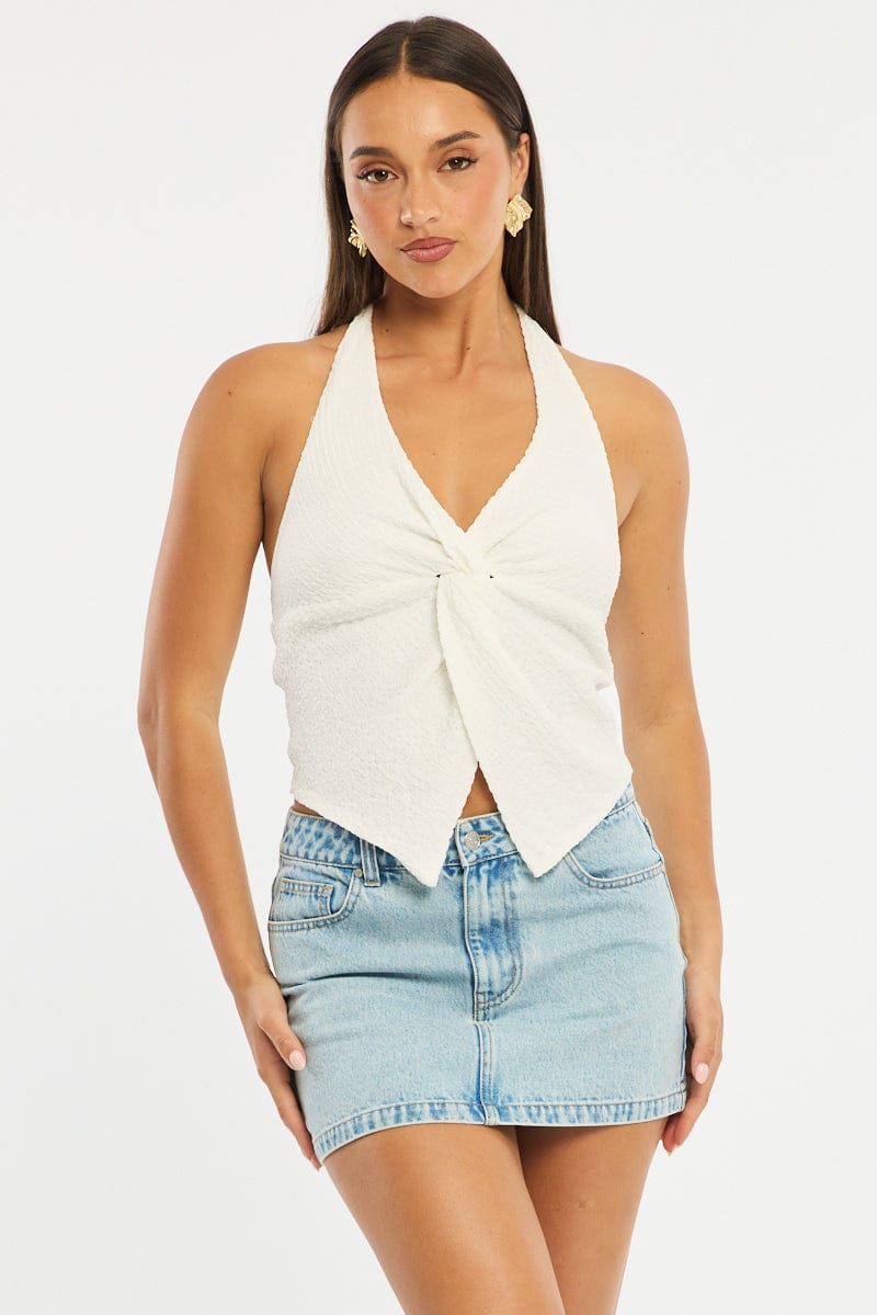 Denim Mini Skirt Mid Rise Regular Fit