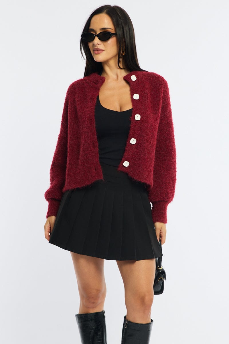 Black Pleated Skirt Mid Rise Longline