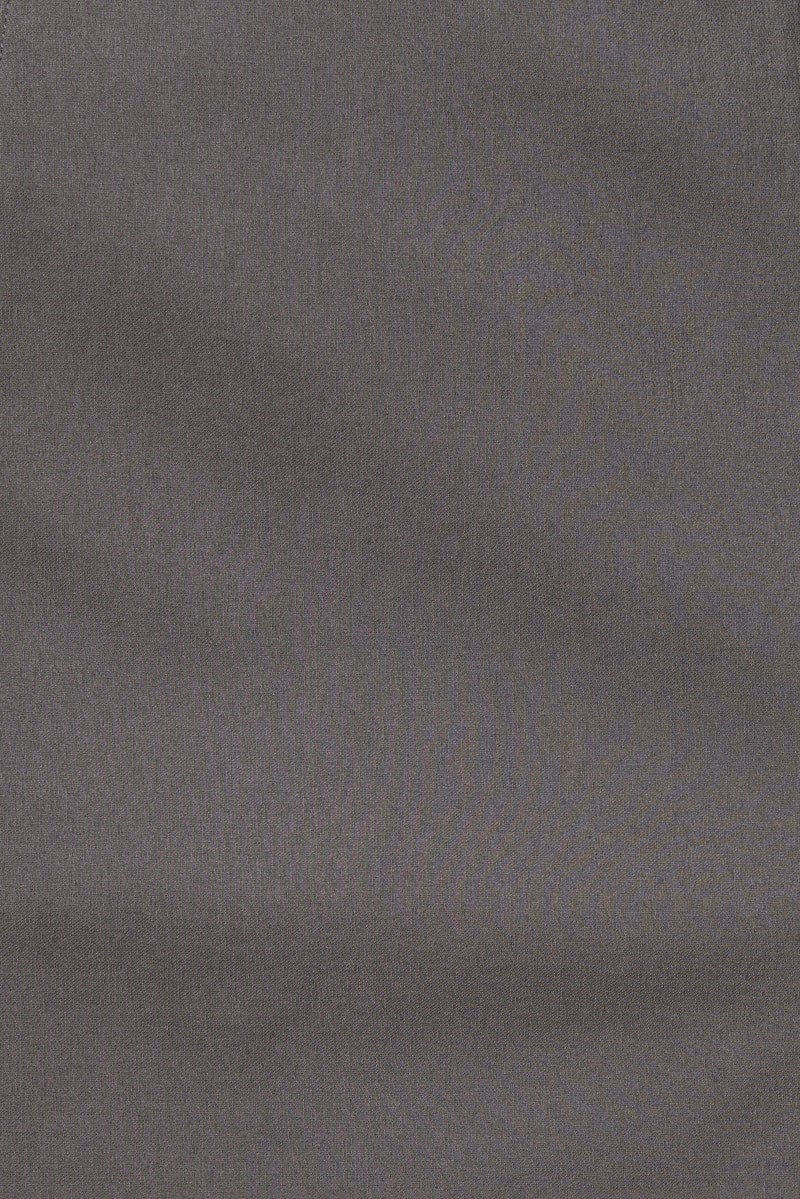 Grey Mini Skirt High Rise