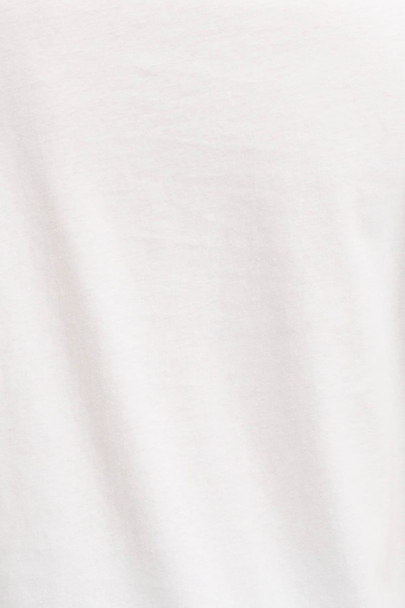White T Shirt Short Sleeve Crew Neck