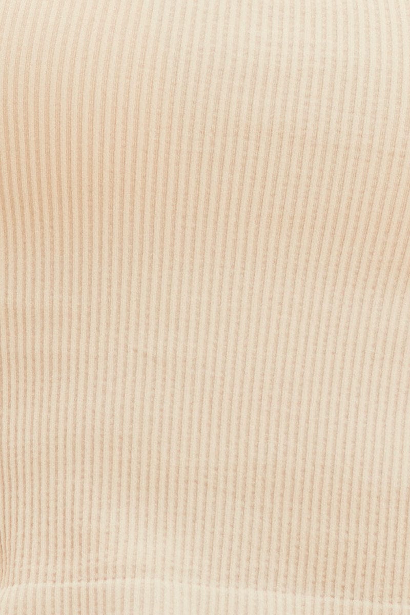 Brown Bone Seamless Tank Top Top Scoop Neck