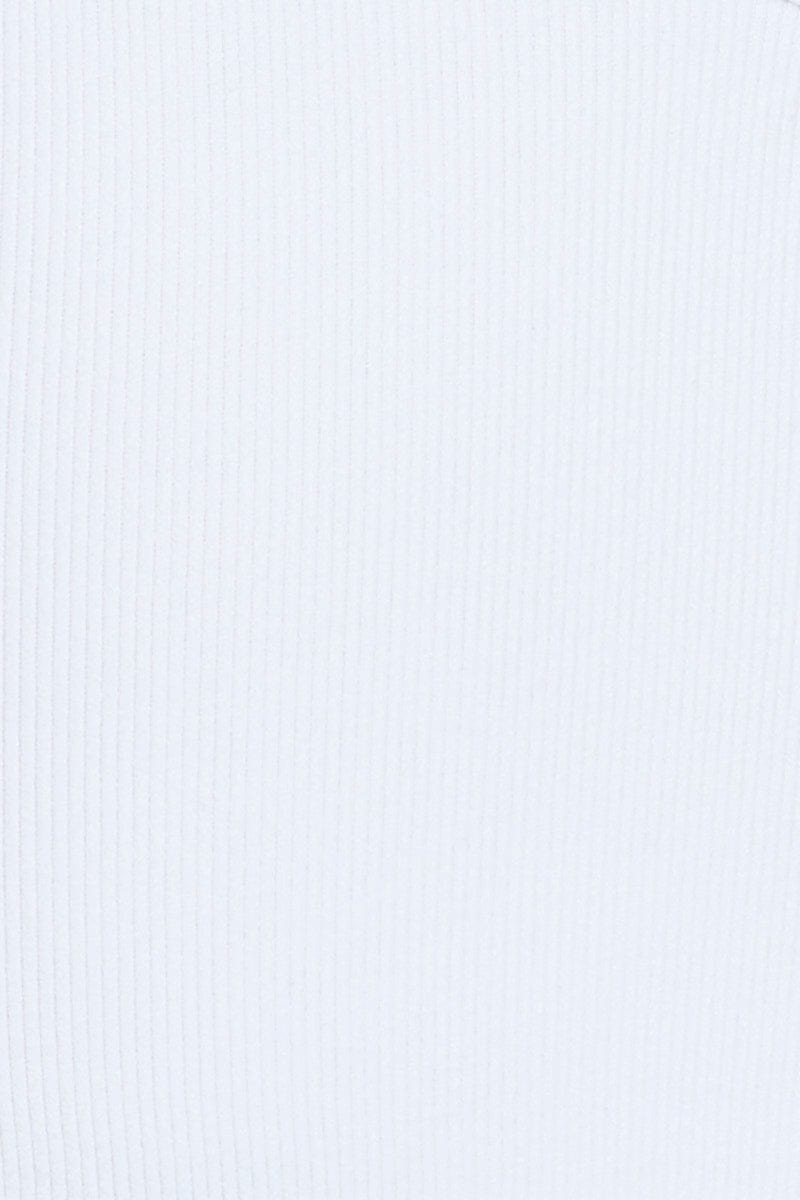 White Crop Tank Top Sleeveless Round Neck Seamless
