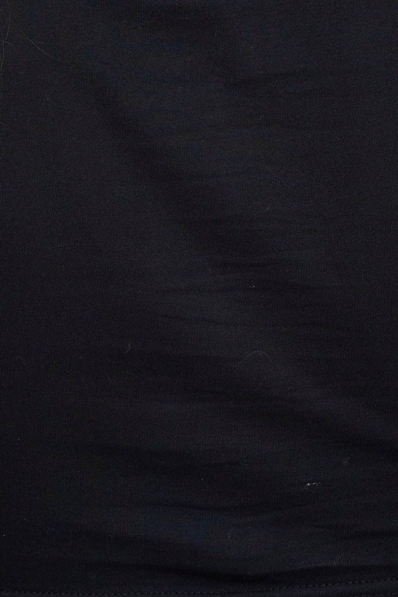 Black Keyhole Crop Top Long Sleeve